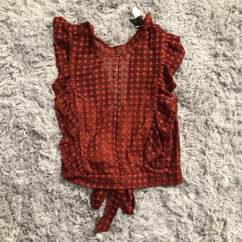 Open back crop top. Worn once.